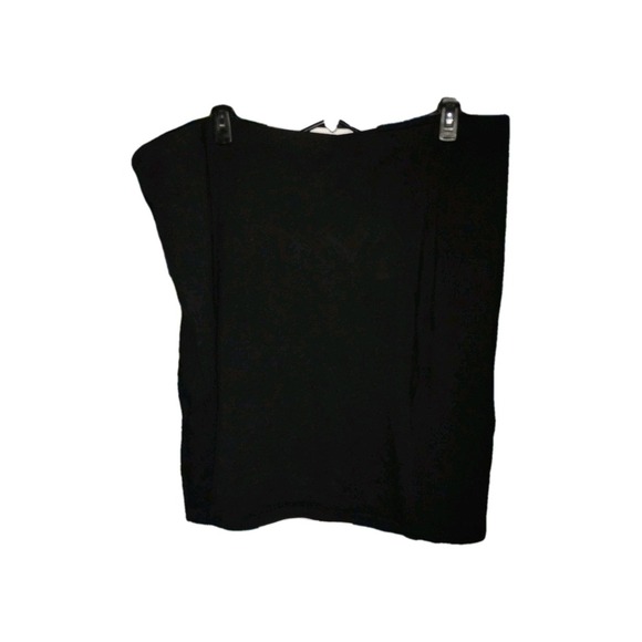 T TAHARI Women's 3X Ponte Skirt Black Modal Chic Slit Knee-Length Plus Sz Comfy - Picture 3 of 9
